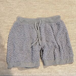 POL Textured teady sherpa Gray Knit Shorts - new without tags